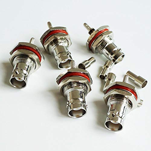 Wiring Connecting Terminals - 1X Pcs Q9 BNC Female Bulkhead Panel Mount Nut Window Plug Crimp for RG174 RG316 RG179 LMR100 RF Connector Adapter Brass