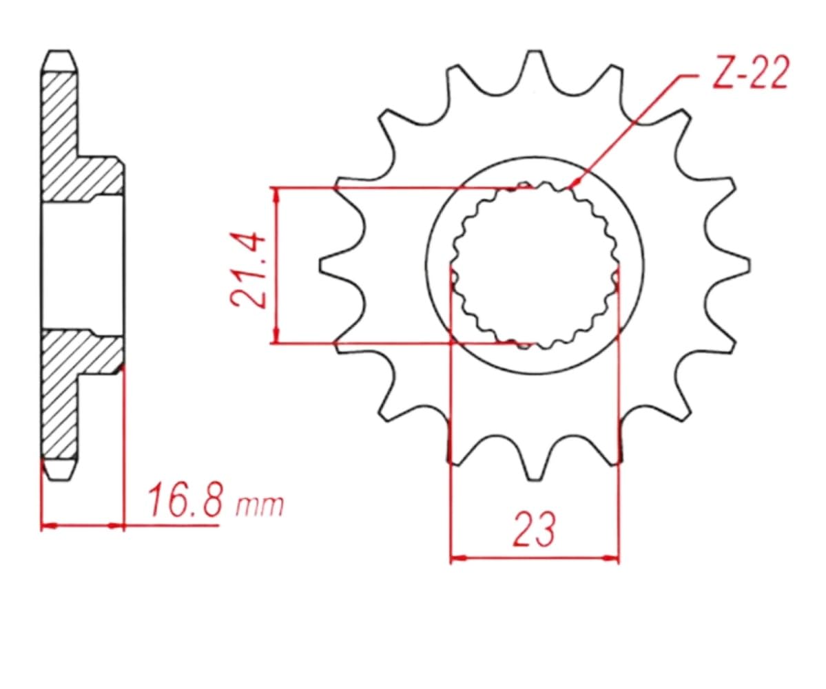 Pignone Anteriore 520 15T Compatibile Con Yamaha XJ600S