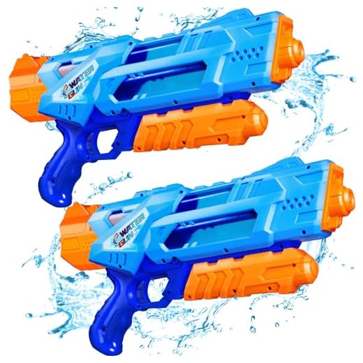 Super Water Guns for Kids Adults - 2 Pack Super Water Blaster Soaker Squirt Guns 1200cc with Excellent Range - Ideas Gift Toys for Summer Outdoor Swimming Pool Beach Sand Water Fighting Play
