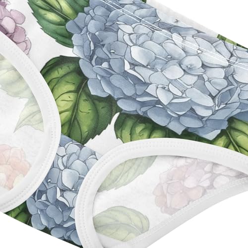 Print Girls Underwear Toddlers 2t Cotton Girl Panties Cute Colorful Hydrangea Floral Spring Briefs Undies Kids4