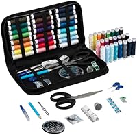Trimits Essentials Nähset – Tragbare Tasche für Erwachsene, Anfänger, DIY, Zuhause, Reisen, Notfall, Knopfreparatur & Kleidung Fixes mit Fadennadeln, Schere, Klebeband, Knöpfen & mehr – 23,5 x 13 x