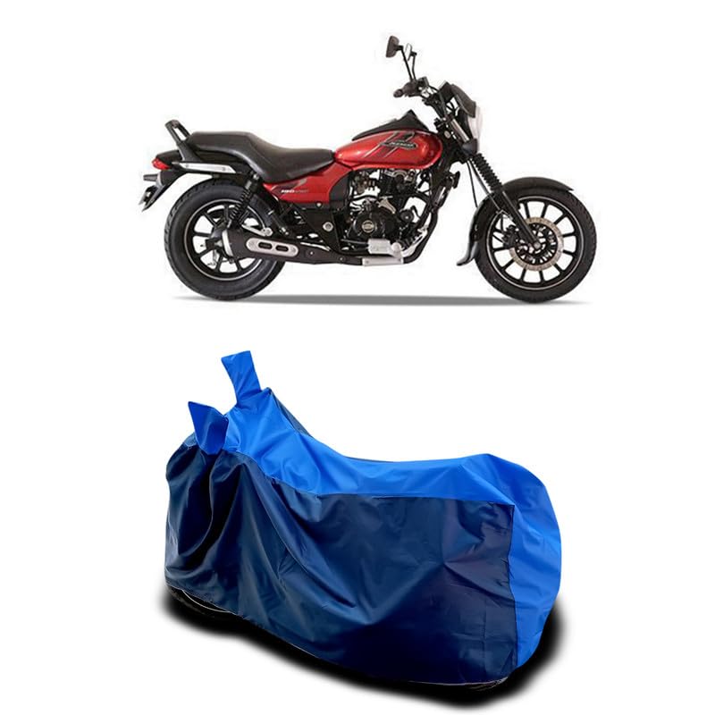 Image of DUFFEL-Two Wheeler Bike Body Cover Compatible for Bajaj Avenger Street 180 Heat Protectio /UV-Rays /Birds Dropping /DustProof /Waterproof All Variants [Nevay Blue]
