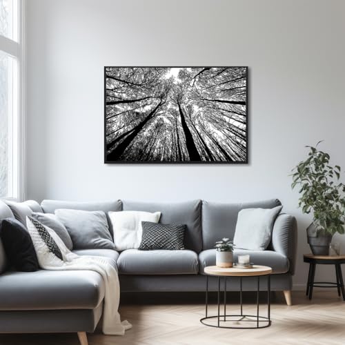 Bgraamiens 701722360679 Puzzle-Forest In Black And White-1000 Pieces Creative Black And White Nature Scenery Hard Puzzle Blue Board Jigsaw Puzzle thumb #3