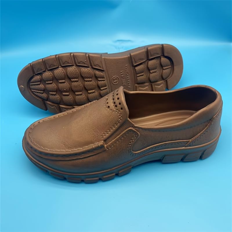 Men's Flat-Bottomed Chef's Work Shoes, Sturdy and Durable, Water-Resistant and Slip-Resistant, Easy to Put on and take Off4