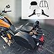 COPART Abnehmbare Beifahrer-Rückenlehne Sissy Bar für Kawasaki Vulcan S 650 VN650 2015-2019 (mit Gepäckträger, Schwarz, Stahl, Kunstleder)
