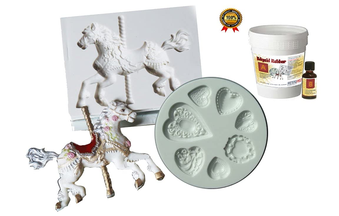 Resin Pro Liquid Mold: Silicona líquida para moldes (5,25Kg) creación de moldes para epoxi, poliuretano, cera, jabón, yeso, cemento - dureza 20 Shores - 100% Made in Italy