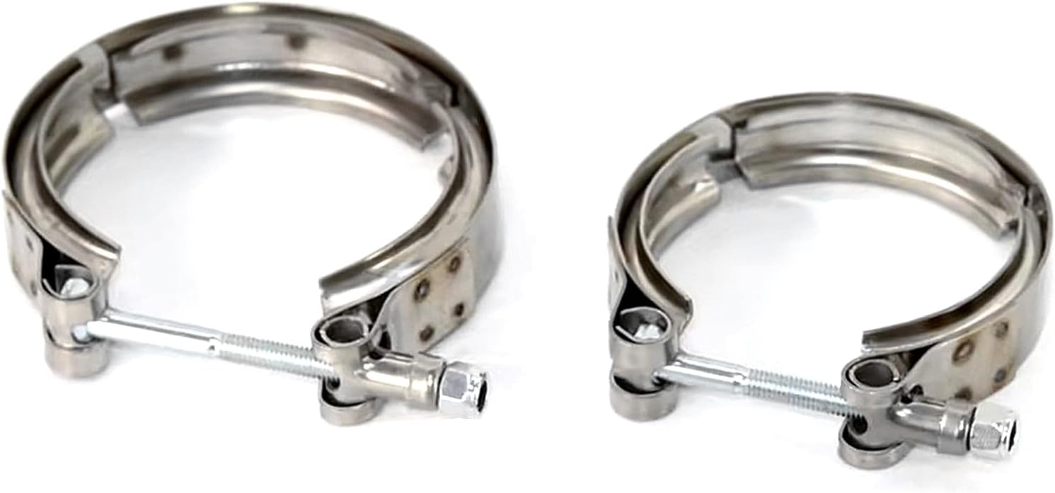 2.5" to 3" Exhaust V-Band Clamps Adapter Flange Reducer Steel Kits for Turbo Pipe