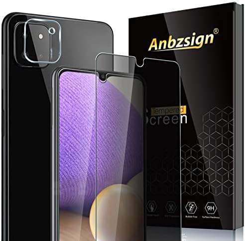 Anbzsign[2 Pack]Camera Lens Protector and [2 Pack] Privacy Screen Protector for Boost Celero 5G / Samsung Galaxy A22 5G 6.6-inch (Not Fit Galaxy A22 4G) , Anti-Spy 9H Hardness Tempered Glass