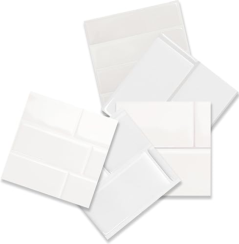 SMART TILES Protector contra salpicaduras para despegar y pegar, muestra regular, adhesivo 3D para cocina, baño, azulejos de pared