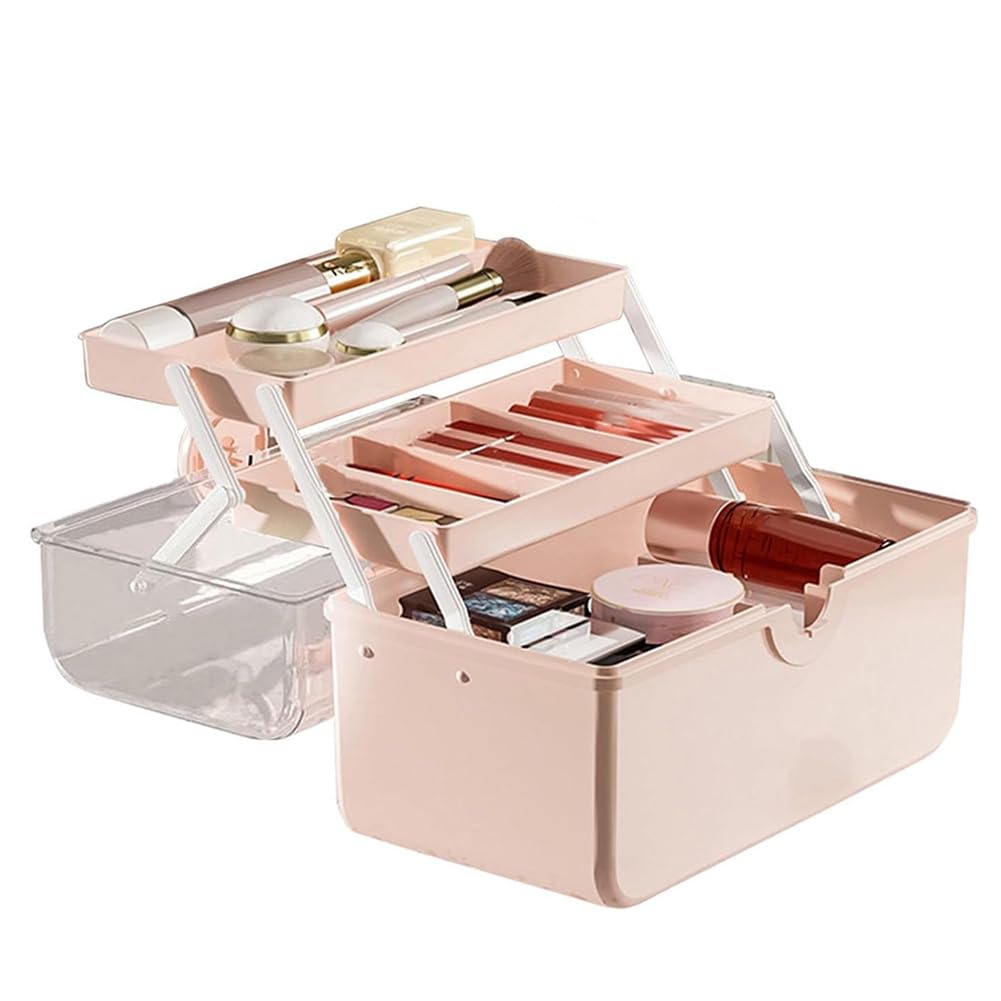 CTRLZS Large Capacity Cosmetic Storage Box Internet Famous Plastic Dustproof Transparent Desktop Portable Medicine Storage Box
