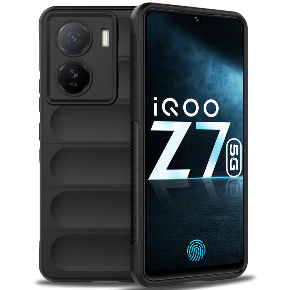 TheGiftKart Liquid Silicon Back Cover Case for iQOO Z7 / Z7s 5G | Military Grade Protection with Shockproof 10X Bumpers | Micro-Fibre Cloth On Inner Side | Anti-Slip Grip Built-in (Matte Black) (B0C6V2DH2J) Amazon Price History, Amazon Price Tracker