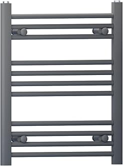 Myhomeware Anthracite Grey Heated Bathroom Towel Rail Radiator For Central Heating Elegant Designer In UK (600mm x 600mm (h))