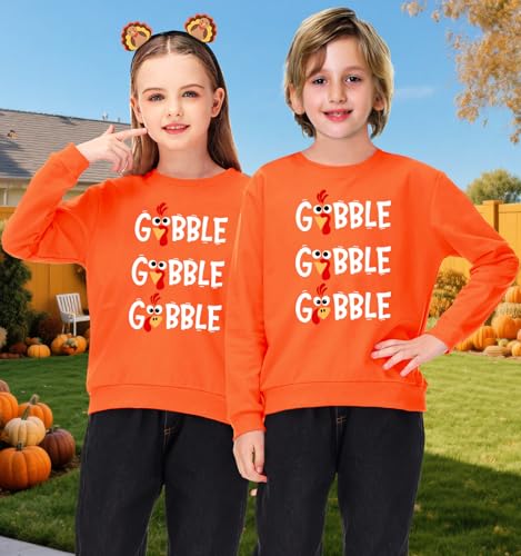 Image of Remimi Kids Halloween Sweatshirt Long Sleeve Thanksgiving Tops 3-14 Years