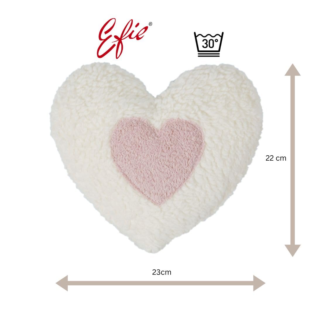 Efie Dinkel-Bio-Wärmekissen Herz rosa – Bio Wärmekissen mit Dinkelkorn-Füllung, kontrolliert biologischer Anbau (kbA), GOTS-zertifiziert, 100 % Made in Germany, für Babys & Erwachsene