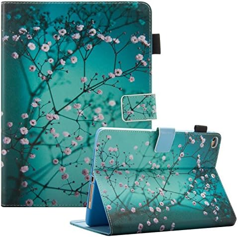 iPad 9.7 inch 2018 2017 Case/iPad Air Case/iPad Air 2 Case, Dteck PU Leather Folio Smart Cover with Auto Sleep Wake Stand Wallet Case for Apple iPad 6th / 5th Gen,iPad Air 1/2, Pear Flower