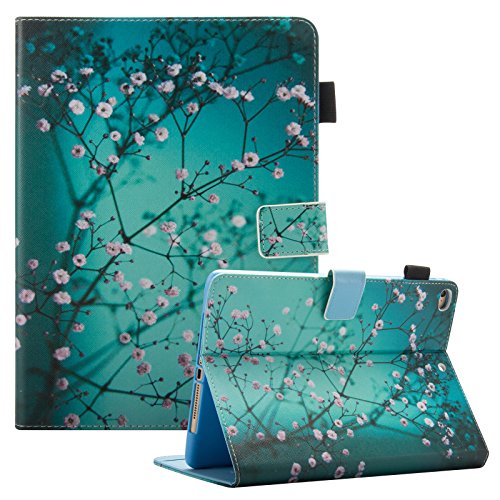 iPad 9.7 inch 2018 2017 Case/iPad Air Case/iPad Air 2 Case, Dteck PU Leather Folio Smart Cover with Auto Sleep Wake Stand Wallet Case for Apple iPad 6th / 5th Gen,iPad Air 1/2, Pear Flower