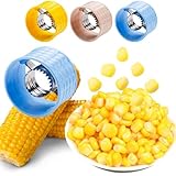 Manual Corn Kernel Remover – Stainless Steel Corn Stripper Tool for Effortless Kernel Removal（Blue)