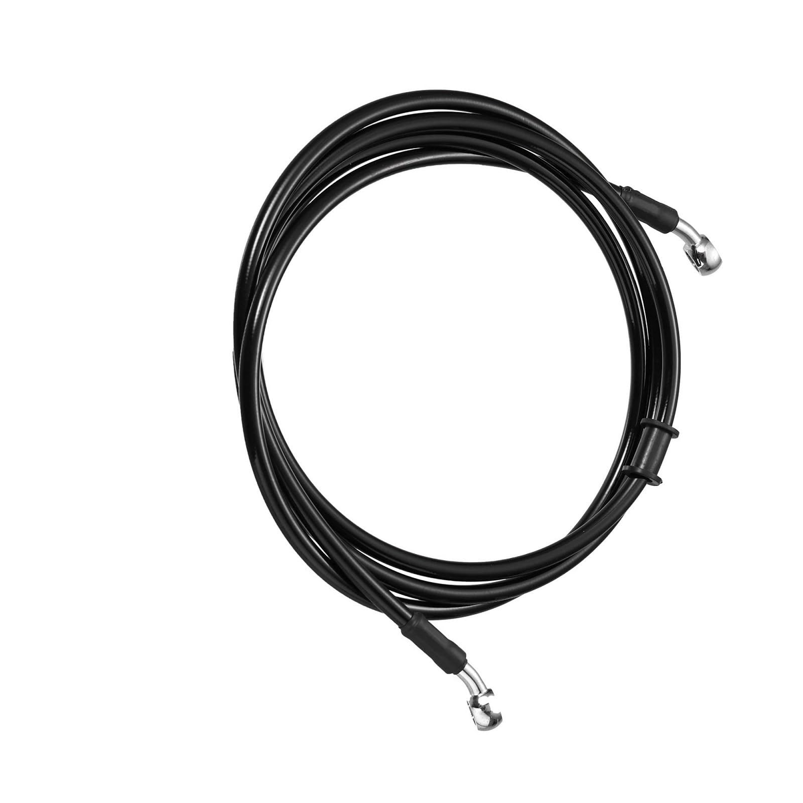 Ksxzw Black- Silver Motorbike Part 210Cm Motorbike Brake Clutch Hose Pipe Oil Black Universal Motorcycle Accessories