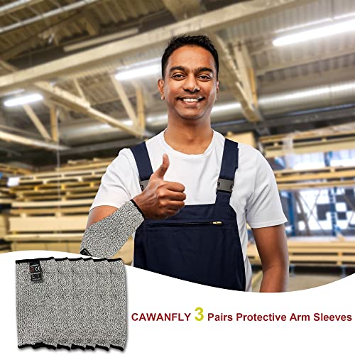 Cawanfly 3 Pairs Protective Arm Sleeves, Cut Resistant Sleeve Arm Protectors Safety Armband For Garden Kitchen Work #TOP5