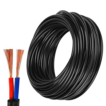 Drumstone ( 15 YEARS WARRANTY ) 2 Conductor 1.5mm Electrical Wire Stranded PVC Cord Oxygen-free copper Cable 100FT Flexible Low Voltage LED Cable for LED Strips Lamps Lighting Automotive