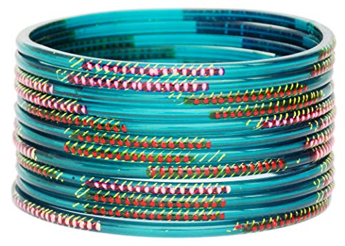JD'Z COLLECTION Indian Jewelry Bangles Set Bollywood Style Bangle Bridal Ethnic Dailywear Glass Bangles Set2