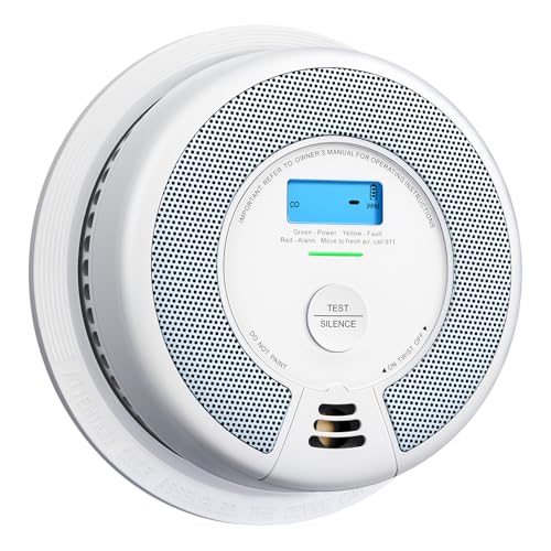 X-Sense Smoke Detector Carbon Monoxide Alarm Combo, 10-Year Non-Replaceable Battery, Not Hardwired, UL 217 & UL 2034 Certified, Model XP0H-SN, 1-Pack