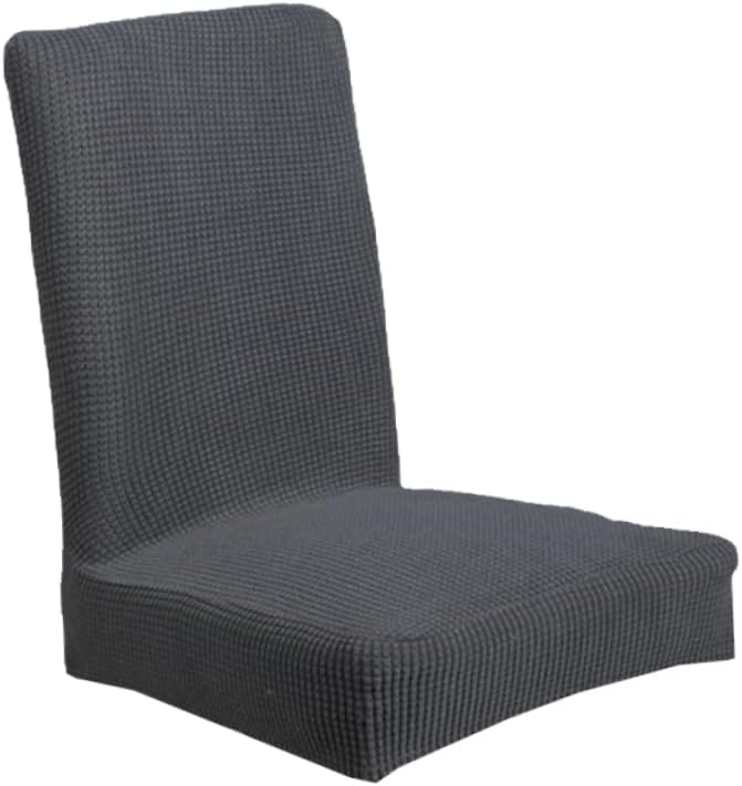 6pcs Dining Chair Seat Covers Stretchy Slip Cover Elastic Full Body Protector for Home Office Grey