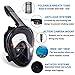 UFANORE Full Face Snorkel Mask, Snorkel Mask with Detachable Camera Mount & Foldable 180° Panoramic View, Free Breathing & Anti-Fog & Anti-Leak Snorkerling mask for Adult