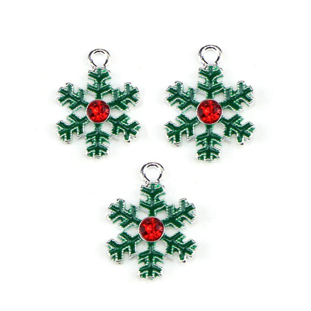 FOMIYES Christmas Snowflake Charms Pendants 20Pcs Snowflake Charms Christmas Jewelry Accessories for Jewellery Making