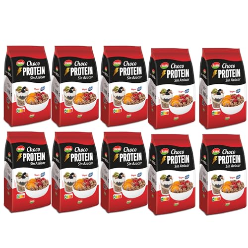 Cereales Choco Protein sin Azucar - Esgir - Pack 10 Cereales Choco Protein sin Azucar