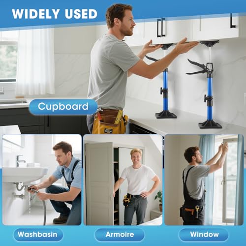 2 Stück Deckenstütze,Montagestütze,Zargenspanner,Türspanner 360° Gedreht,Schnellspannstütze,Deckenstütze Montagestütze 40Kg*2,Zur Unterstützung Von Türzargen,Schränken (30-59cm)