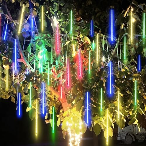 Image of Yardwe 20Pcs Transparent Plastic Meteor Shower Light Tubes, Waterproof Replacement Tubes for Outdoor Led Meteor Lights, 7.87X0.47 Inch