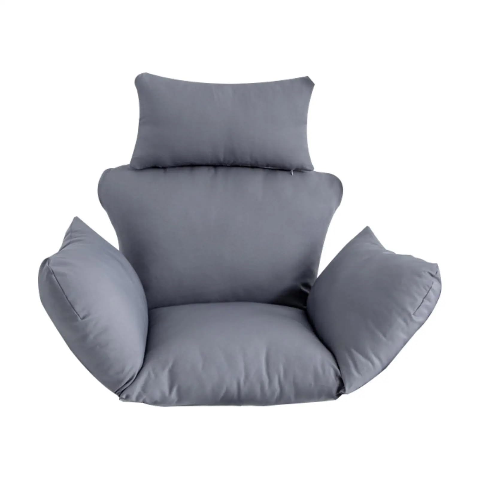 RRYPBOVG Hanging Chair Cushion Egg Chair Cushion Hammock Swing Soft With Headrest Pillow Basket Seat Pad For Camping Porch(Gray)