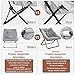 Tiita Comfy Saucer Chair, Soft Faux Fur Oversized Folding Accent Chair, Lounge Lazy Chair for Kids Teens Adults, Metal Frame Moon Chair for Bedroom, Living Room, Dorm Rooms, X-Large, Blue