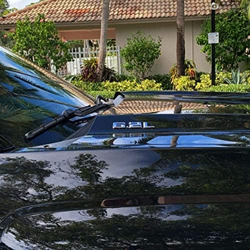Image of 2pcs New 6.2L Emblems 3D Decals Replacement Badge Logo for 1500 2500HD (Matt Black)