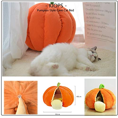 KIOPS, cuccia per gatti con zucca, accogliente