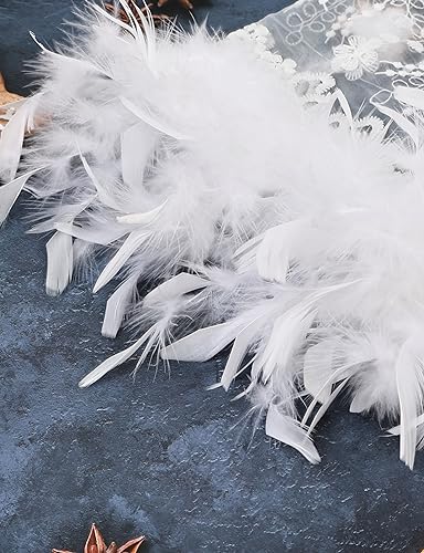 Image of EPLAZA Bride Robe Wedding Day Embroidery Feather Lace Bridal Party Robes