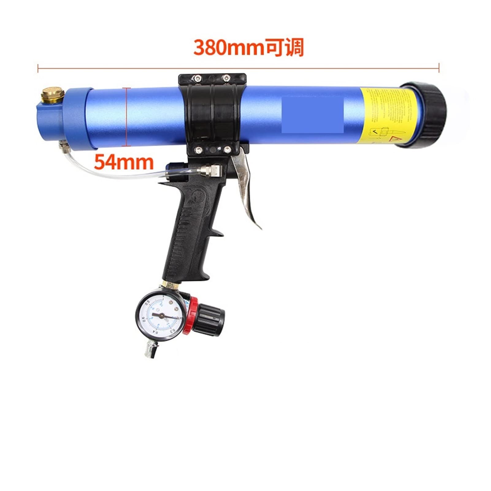 Pistolet Natryskowy, 600ml Air Gun Valve Silikonowe Kiełbasy Caulk Dysza Szkło Gumy Grout Narzędzie Budowlane Typ kiełbasa pneumatyczny pistolet szczeliwa
