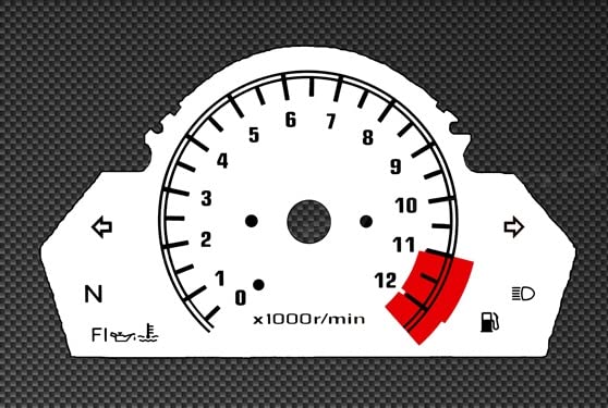 Compte-tours blanc SV650 Suzuki instrumentation moto 2003-2008