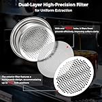 IKAPE Espresso 51mm Portafilter, 3 Ears Coffee Portafilter with Silicone Handle, Compatible with 51mm Delonghi EC0680, EC0685, SMEG & EUPA Coffee Machines - Image 4