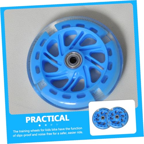 STOBAZA 2Pcs Luminous Training Wheels for Bike PU Glowing Stabilizers with Bearings Easy Install Auxiliary Wheels for Boys and Bicycle Balance and Safety miniatura 3