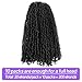 16 Inch 10 Packs Yanky Twist Crochet Hair Pre-twisted Natural Black Kinky Mini Spring Twist Plus Small Curly Senegalese Twist Braids (1B)