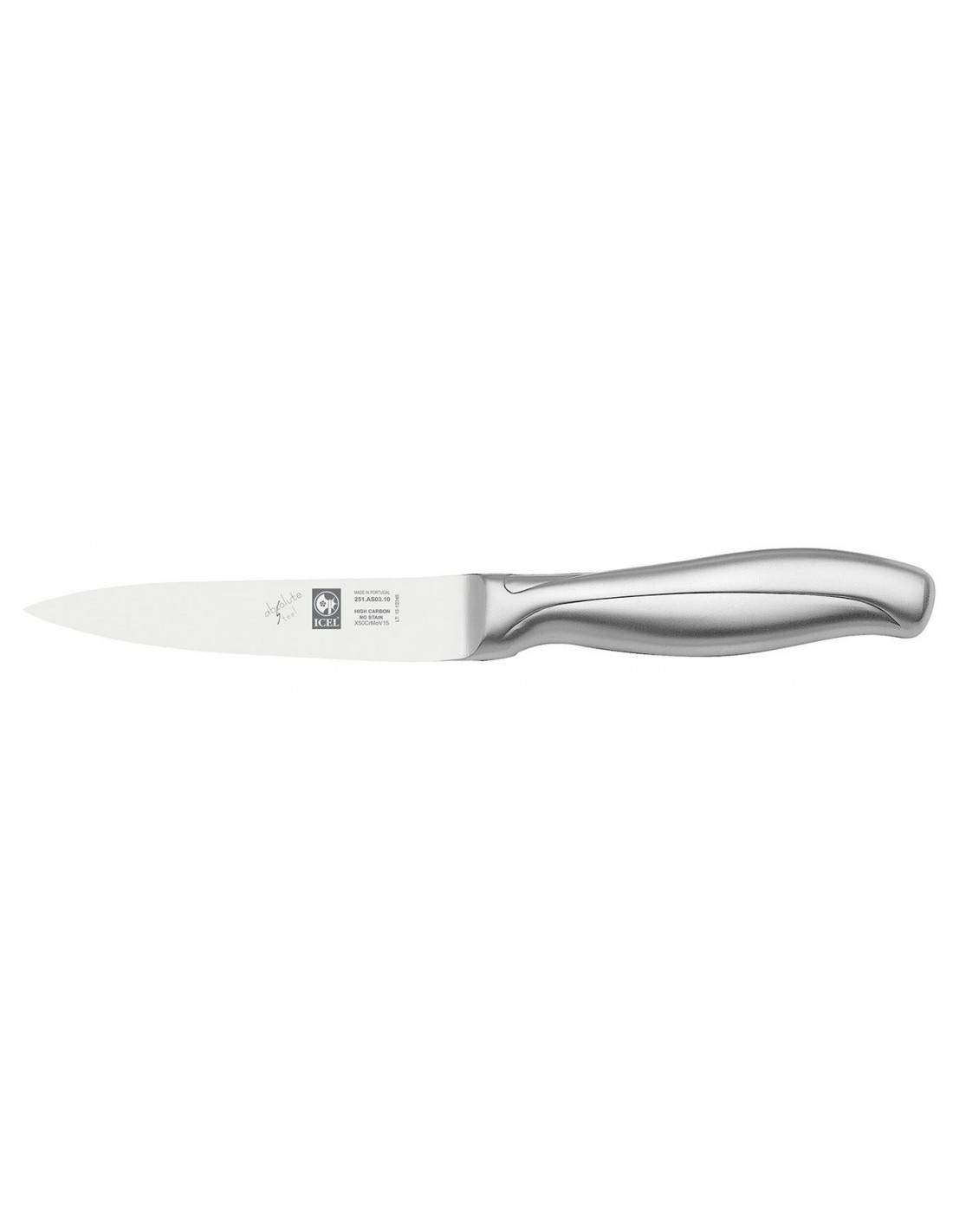 Couteau pour légumes ICEL Absolute Steel, fini les lames émoussées en acier inoxydable