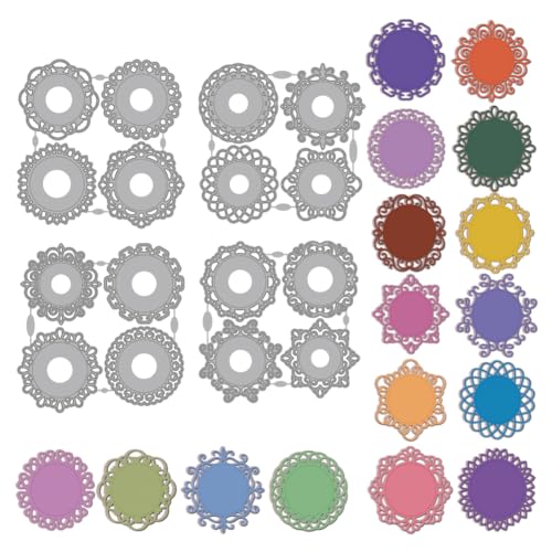 Matrices de découpe en forme de cercle dentelle scrapbooking et gaufrage papier - 2