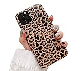 iPhone 11 Pro Max Case, Ebetterr Leopard Cheetah Protective Cover Shell for Girls Women, Matte Slim Fit Anti Scratch Shockproof TPU Bumper Flexible Rubber Gel Silicone Case for iPhone 11 Pro Max 6.5