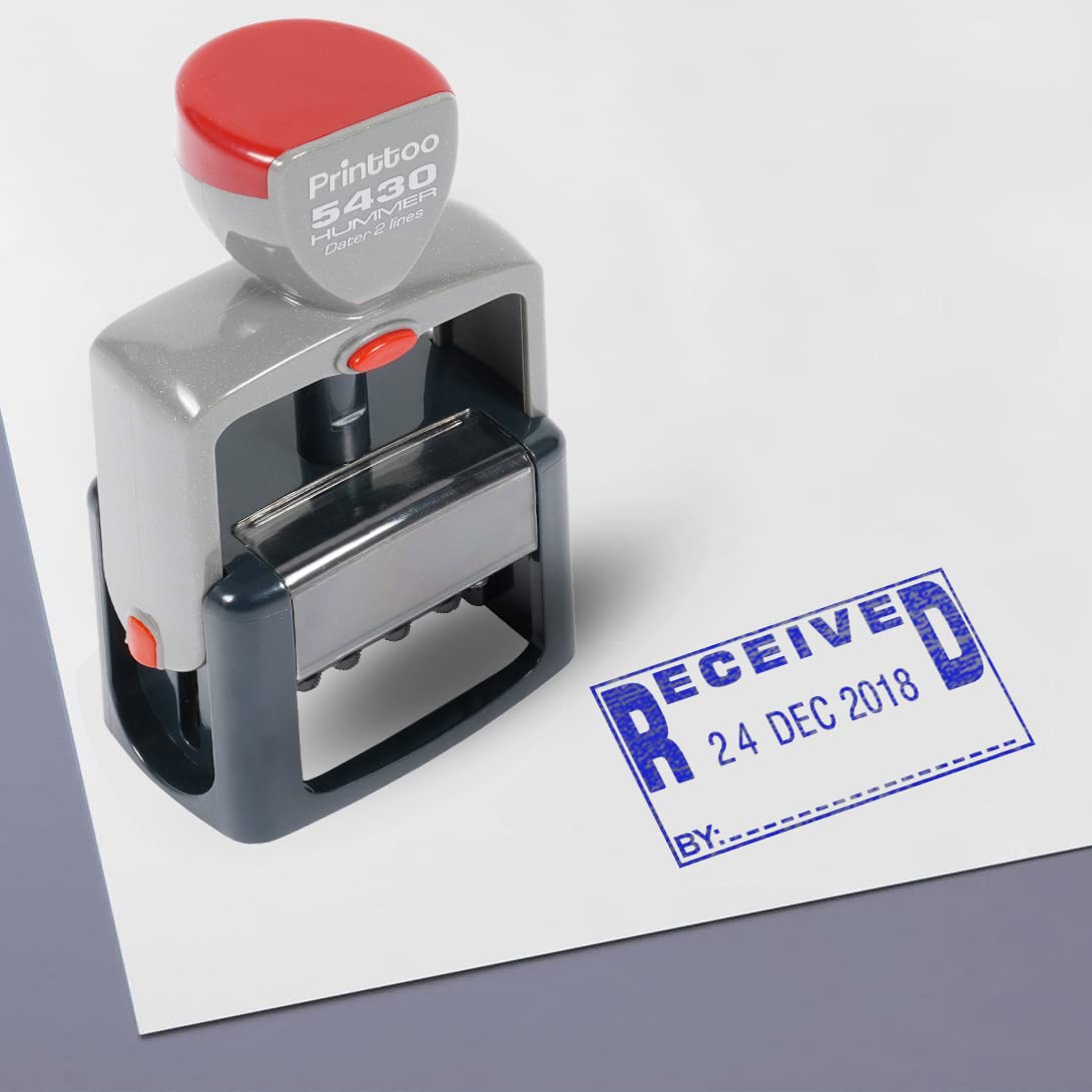 Printtoo Self Inking Round Office Stationery Dater Stamp With Scanned