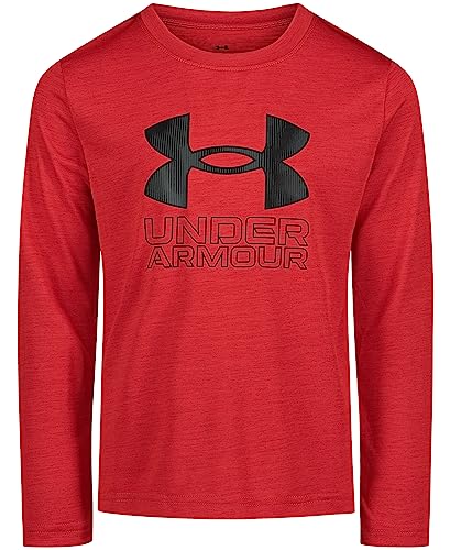 Image of Under Armour Boys' Long Sleeve Logo Graphic T-Shirt, Lightweight & Breathable, Relaxed Fit