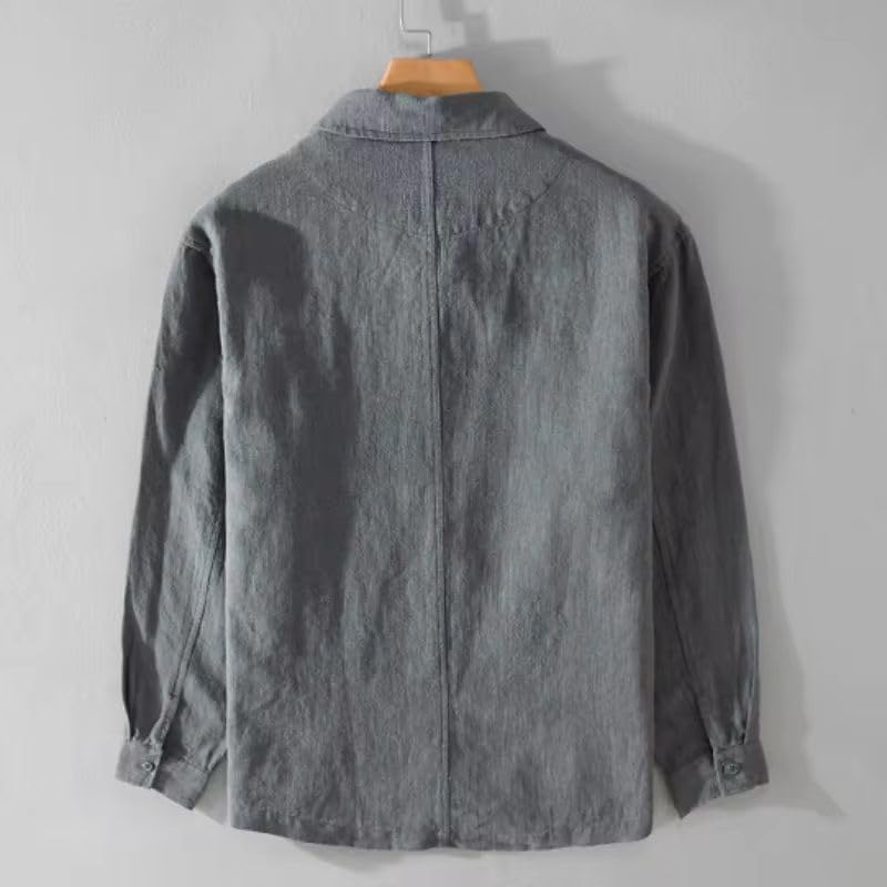 Chemises décontractées légères pour hommes en coton et lin confortables - 2