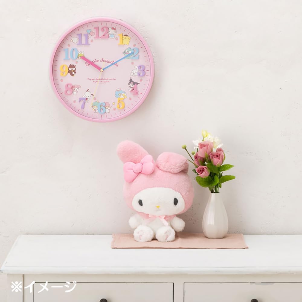 Sanrio Sanrio Characters Wall Clock, Wall Clock, 11.6 x 11.6 x 1.8 inches (29.5 x 29.5 x 4.5 cm), Character SANRIO 100781
