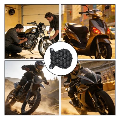 Cojín de asiento para pasajero de moto inflable transpirable ergonómico anticaídas 4